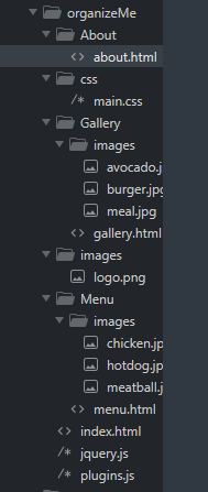 Screenshot of Organization